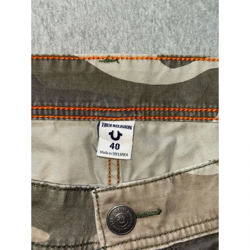 True Religion Men's Regular Fit Cargo Pants Camouflage‎ Army Sz 40